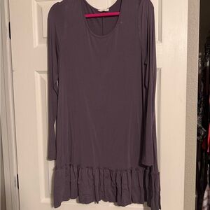 Elegant Purple Long Sleeve Dress